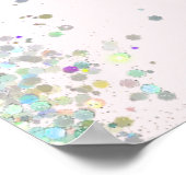 ダークヘアピンクグリッタードレスピルーエットバレリーナ ポスター (角)