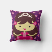 ダークヘアリトルプリンセス枕 クッション (裏面)