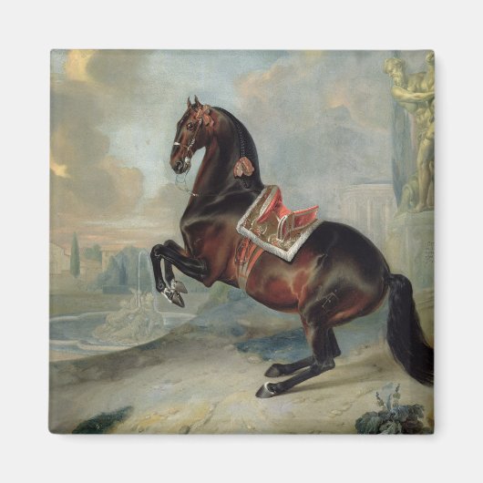 ダークベイの馬「ヴァリオ」 マグネット (正面)