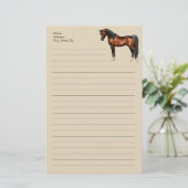 ダークベイエジプトアラビアンホース 便箋 (スタンド正面)