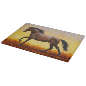 ダークベイスタリオンホースギャロッピング カッティングボード (角)