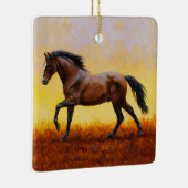 ダークベイスタリオンホースギャロッピング セラミックオーナメント (右)