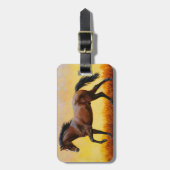 ダークベイスタリオンホースギャロッピング ラゲッジタグ (正面縦)