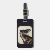 ダークベイドレスサージホースブルーブラック ラゲッジタグ (正面縦)