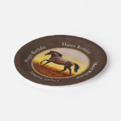 ダークベイランニングのホースブラウン ペーパープレート (アングル)