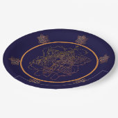 ダークベリーワインユダヤ人スター紙プレート ペーパープレート (アングル)