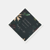 ダークベルベットブルゴーニュバラ 秋の冬の結婚式 スタンダードカクテルナプキン (角)