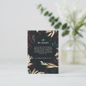 ダークベルベットブルゴーニュバラ |秋結婚の詳細 エンクロージャーカード (スタンド正面)