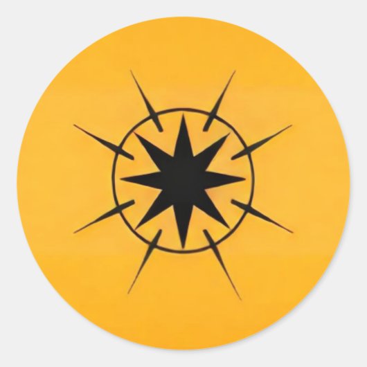 ダークベンのシンボロジー・ステッカー ラウンドシール (正面)