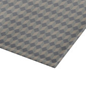 ダークベージュの3Dキューブのカスケード カッティングボード (角)
