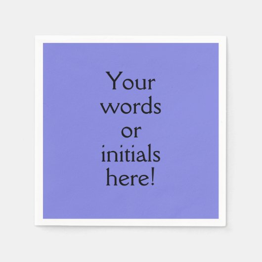 ダークペリウィンクルパープルカスタム スタンダードカクテルナプキン (正面)