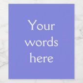 ダークペリウィンクルパープル ワインラベル (シングルラベル)