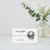 ダークホワイトとブラックスカルタトゥーアーティストタトゥーア 名刺 (スタンド正面)