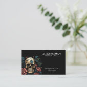 ダークホワイトとレッドローズスカルタトゥーアーティスト 名刺