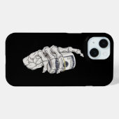 ダークホワイトマネーハンドスケルトンイラストレーション Case-Mate iPhoneケース (裏面 (横))