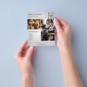 ダークホワイトマーケティングフォトフライヤーサロン チラシ (手)