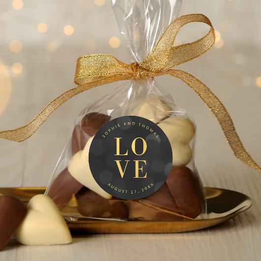 ダークボケライト フェイクゴールド ラブ ラウンドシール