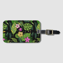「ダークボタニカルガーデン – ヴィンテージフローラルパターン」 ラゲッジタグ