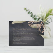 ダークボタニカルグリーンのある素朴な宿泊施設 エンクロージャーカード (スタンド正面)