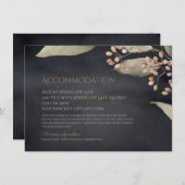 ダークボタニカルグリーンのある素朴な宿泊施設 エンクロージャーカード (正面/裏面)