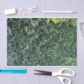 ダークボタニカルグリーンフローラ背景 薄葉紙 (クラフト)