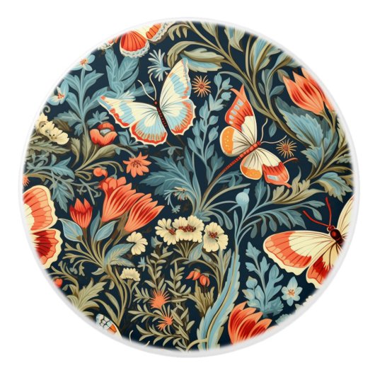 ダークボタニカルバタフライノブ セラミックノブ (正面)