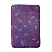 ダークボタニカルブルゴーニュのジュエルトーンの葉 バスマット (正面縦)