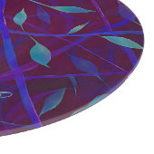 ダークボタニカルブルゴーニュの宝石の葉モノグラム カッティングボード (角)