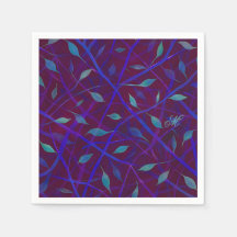 ダークボタニカルブルゴーニュの宝石の葉モノグラム