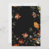 ダークボタニカルロマンチック結婚フローラ 招待状 (裏面)