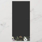 ダークボタニカルワイルドフラワーズシンプルエレガントな結婚式 メニュー (裏面)