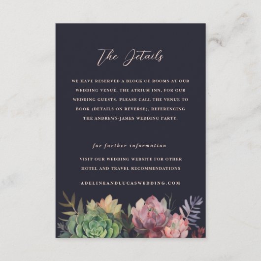 ダークボタニカル多血ホテル情報結婚ズ エンクロージャーカード (正面)