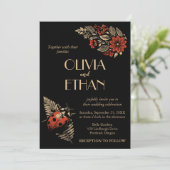 ダークボタニカル結婚式招待状 – ワビサビ 招待状 (スタンド正面)