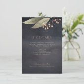 ダークボタニカル緑のヴィンテージ素朴な詳細カード エンクロージャーカード (スタンド正面)