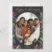 ダークボヘミアンかわいいボタニカル1写真クワンザ シーズンカード (正面)