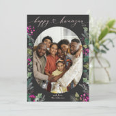 ダークボヘミアンかわいいボタニカル1写真クワンザ シーズンカード (スタンド正面)