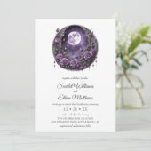 ダークボヘミアンムーンドアガーデンパープルローズハンドファスティング 招待状 (スタンド正面)