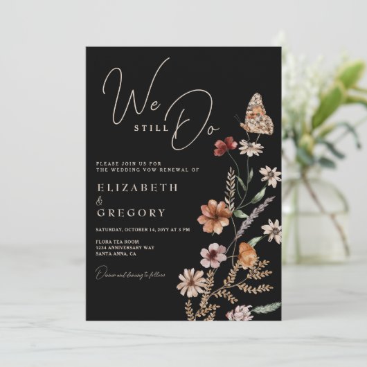 ダークボヘミアンワイルドフラワーズ 私たちは誓いを新たにします 招待状 (スタンド正面)