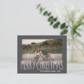 ダークボホ水玉模様クリスマスフェード写真 シーズンカード (スタンド正面)