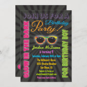 ダークボーイバースデーパーティ招待状で輝く 招待状 (正面/裏面)