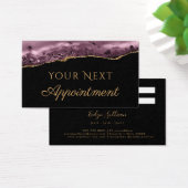 ダークマウブと金ゴールドアガートアポイントメントカード (デスク)