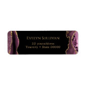 ダークマウベアゲート差出人住所ラベル ラベル (正面)