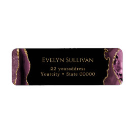 ダークマウベアゲート差出人住所ラベル ラベル