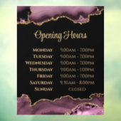 ダークマウベ ゴールド アゲート 開店時間 ウィンドウ クリング ウィンドウサイン (シート3)