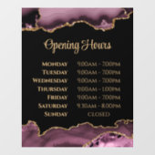 ダークマウベ ゴールド アゲート 開店時間 ウィンドウ クリング ウィンドウサイン (シート)