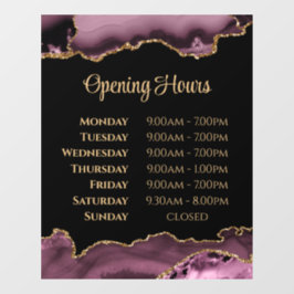 ダークマウベ ゴールド アゲート 開店時間 ウィンドウ クリング ウィンドウサイン