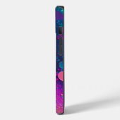 ダークマゼンタアクアグリッターiPhone Mateタフケース Case-Mate iPhoneケース (裏面 / 左)