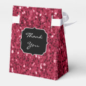 ダークマゼンタピンクフェイクグリッタースパークルズスウィート16 フェイバーボックス (裏面サイド)