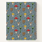 ダークマッシュルームパターン組成物 ノートブック (裏面)