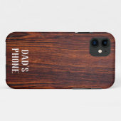 ダークマホガニーの木目 |ワールド最高のパパ Case-Mate iPhoneケース (裏面(横))